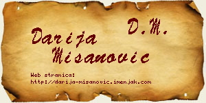 Darija Mišanović vizit kartica
